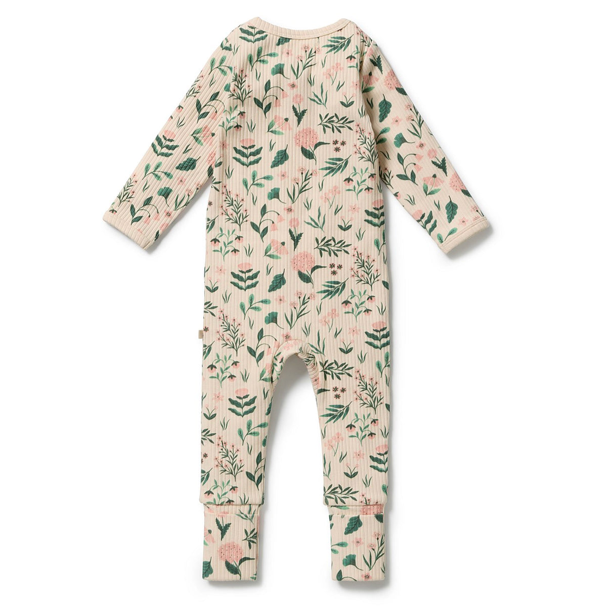 Wilson & Frenchie Organic Cotton Zipsuit with Feet - Sweet Bloom
