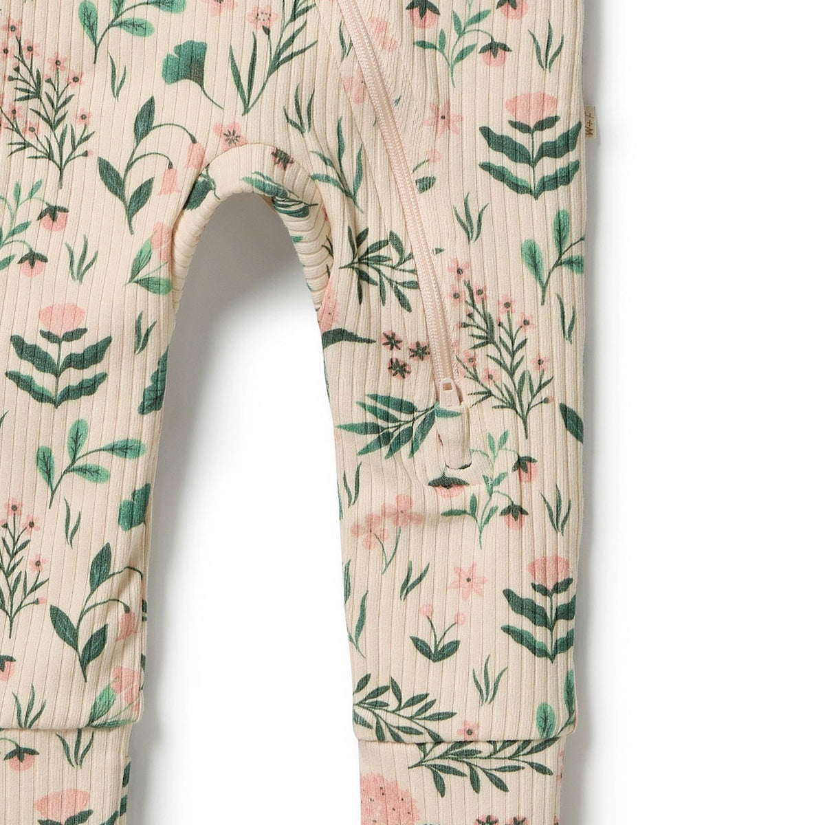 Wilson & Frenchie Organic Cotton Zipsuit with Feet - Sweet Bloom