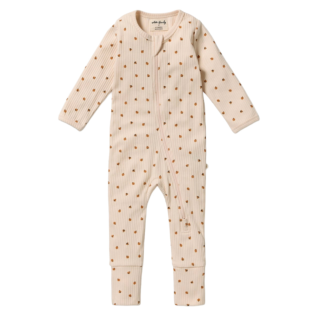 Wilson & Frenchie Organic Cotton Zipsuit with Feet - Little Lady Bugs
