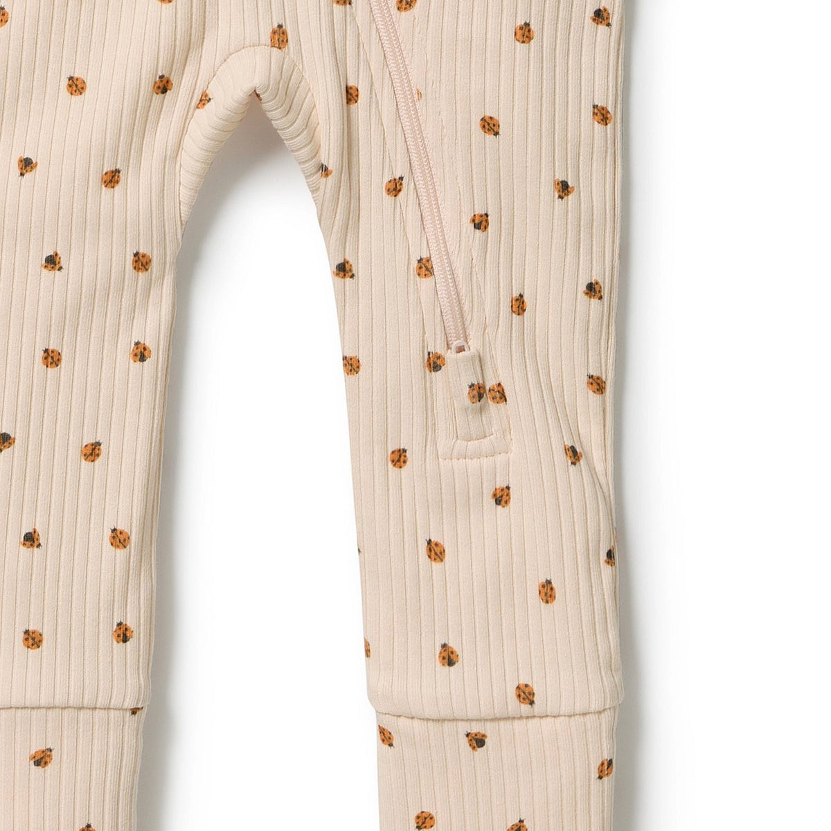 Wilson & Frenchie Organic Cotton Zipsuit with Feet - Little Lady Bugs