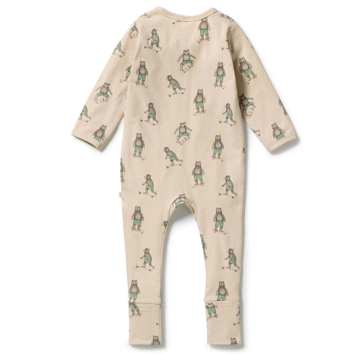 Wilson & Frenchie Organic Cotton Zipsuit with Feet - Skater Club