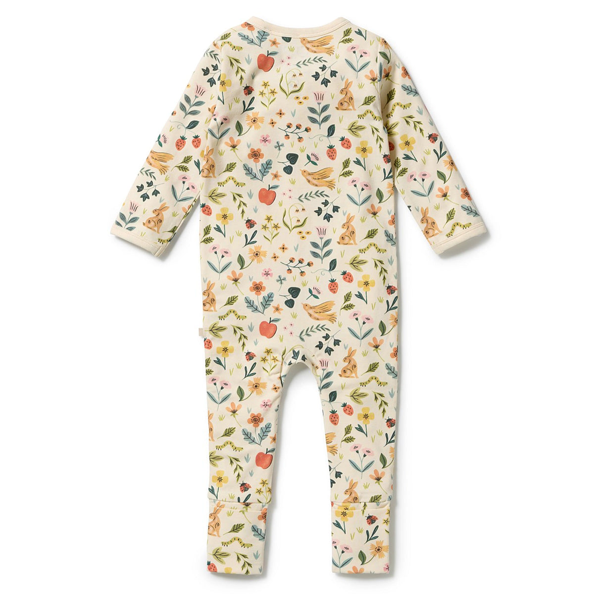 Wilson & Frenchie Organic Cotton Zipsuit with Feet - Summer Garden