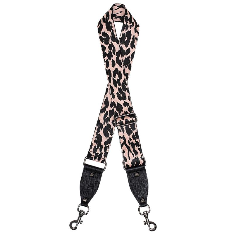 Bag Strap - Black & Pink Leopard - Tea Pea Home