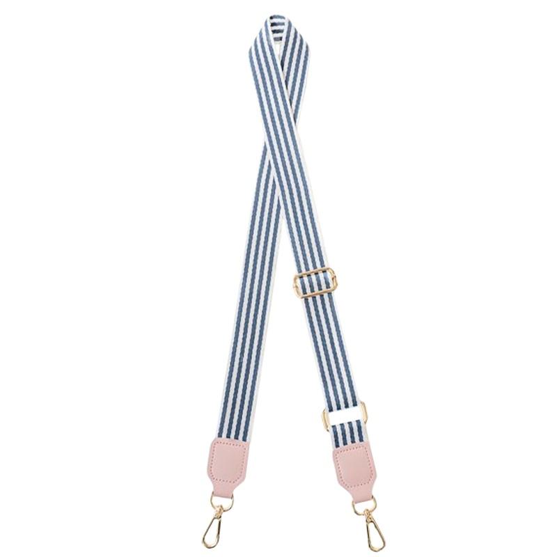 Bag Strap - Pink & Blue Stripe - Tea Pea Home