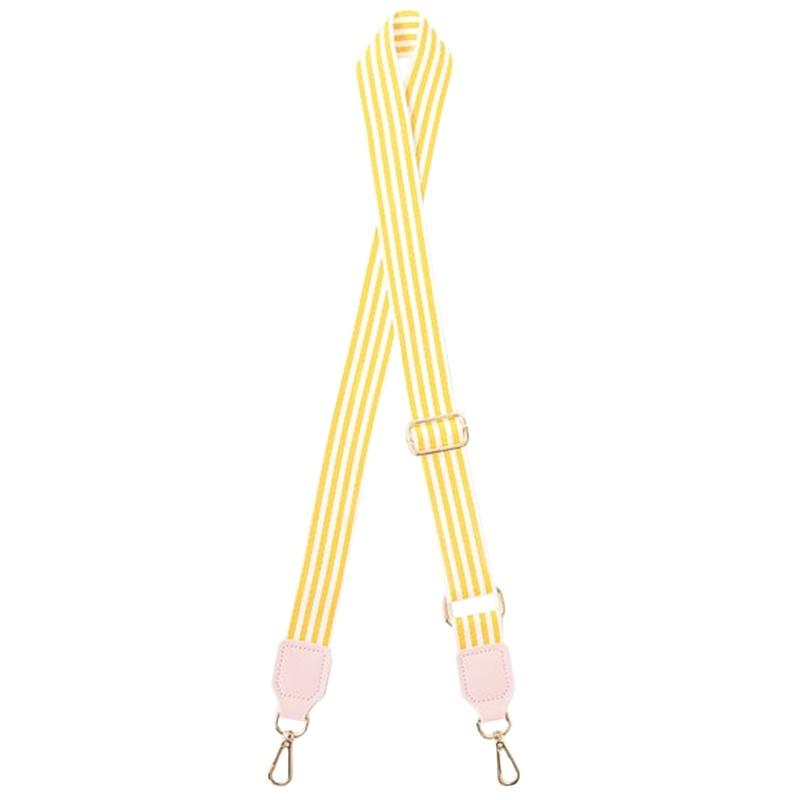 Bag Strap - Pink & Yellow Stripe - Tea Pea Home