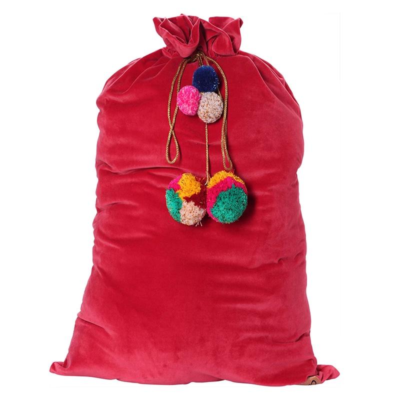 Kip & Co Velvet Santa Sack - Red Velvet - Tea Pea Home