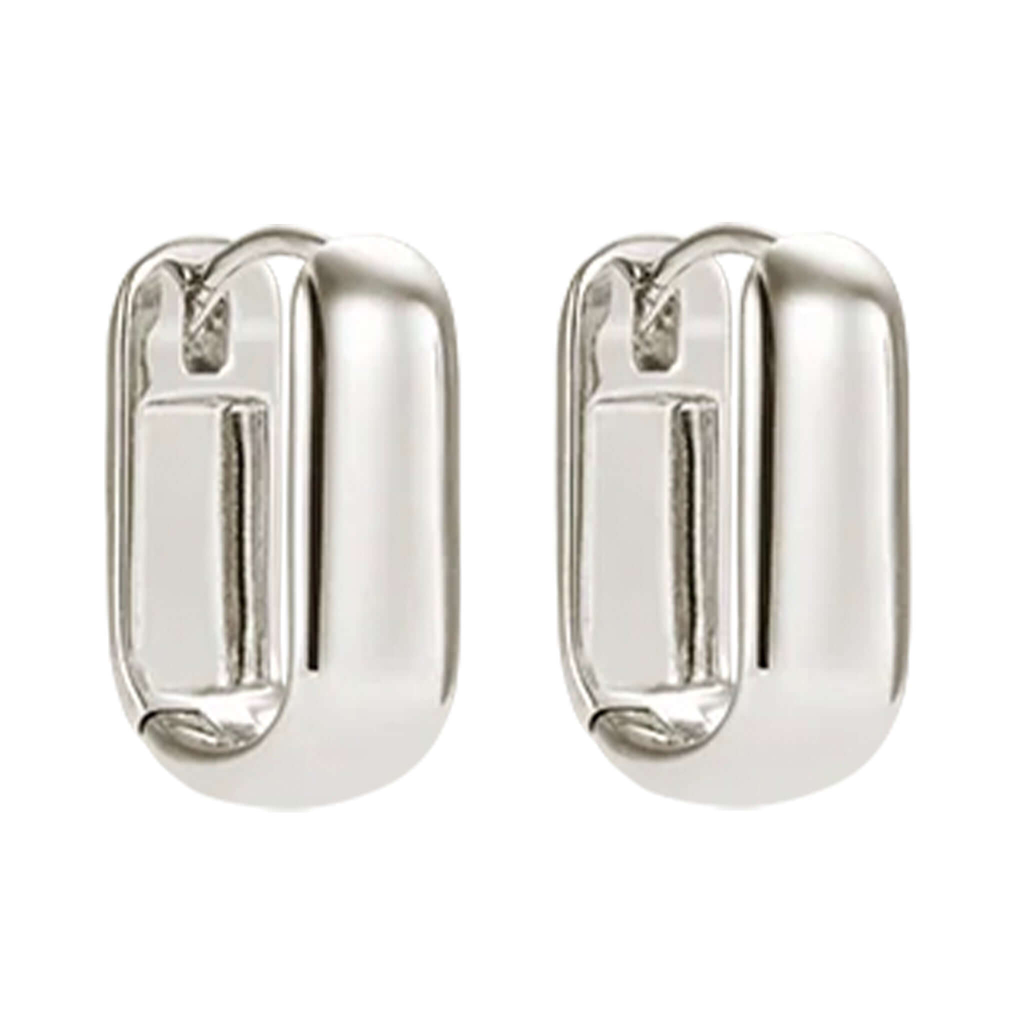 Kirstin Ash Ember Collection Symphony Hoop Earrings Small in polished Sterling Silver, perfect for everyday wear.