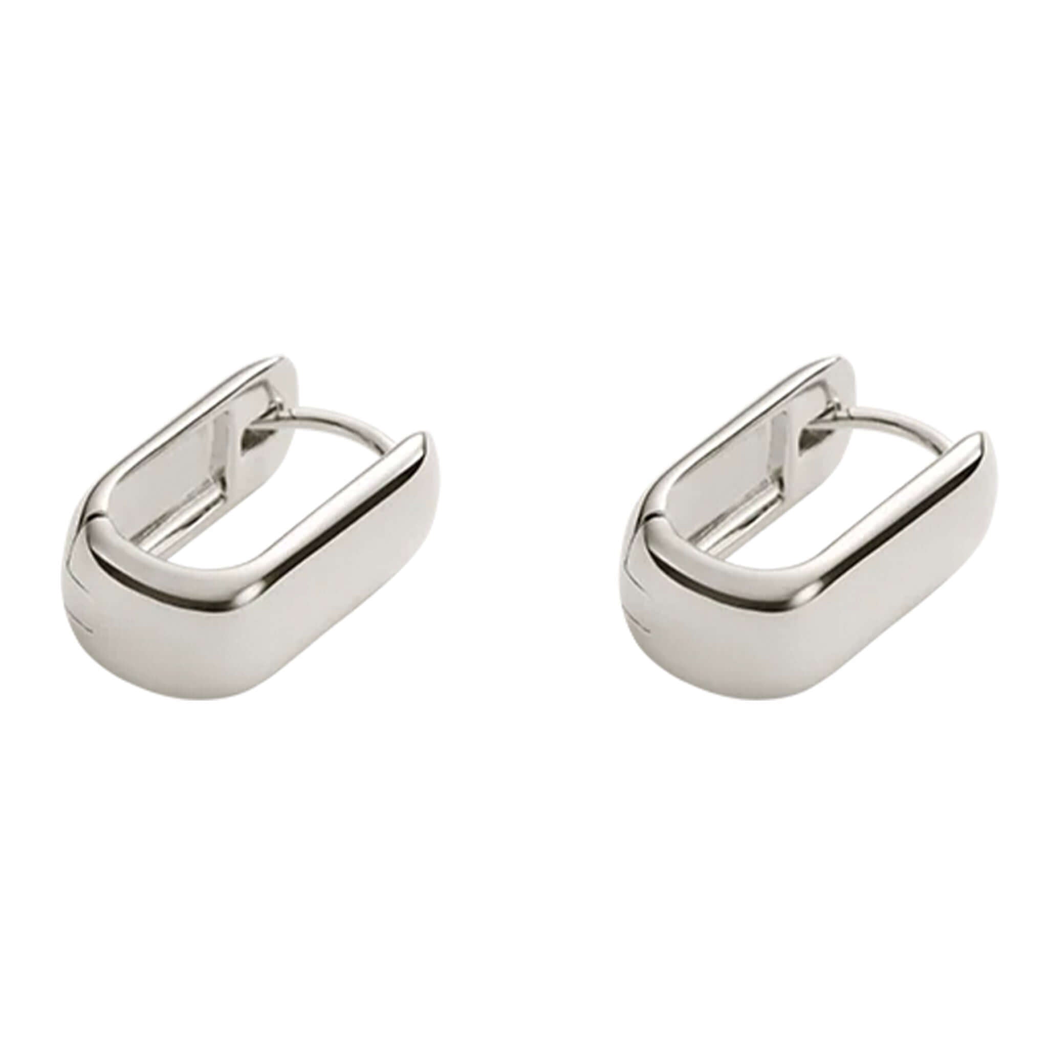 Kirstin Ash Ember Collection Symphony Hoop Earrings Small in polished Sterling Silver finish.
