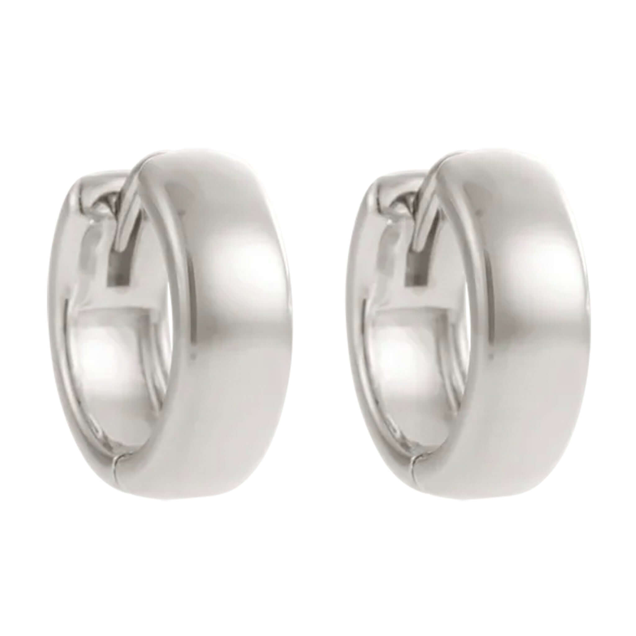 Kirstin Ash Vista Collection Vera Huggie Earrings in Sterling Silver with a polished silhouette.