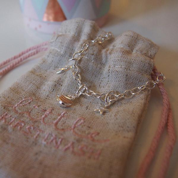 Little Kirstin Ash Charm Bracelet Chain - Sterling Silver - Tea Pea Home