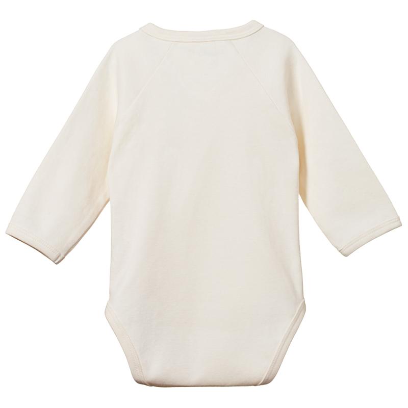 Nature Baby Organic Cotton Long Sleeve Bodysuit - Natural - Tea Pea Home