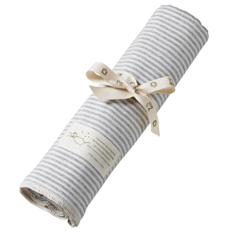 Nature Baby Organic Cotton Wrap - Grey Marl Stripe - Tea Pea Home