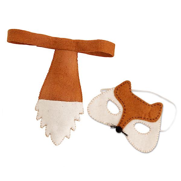 Pashom Nepal Felt Dress Up Mask & Tail Set - Fox - Tea Pea Home