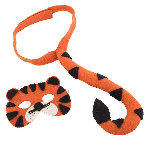 Pashom Nepal Felt Dress Up Mask & Tail Set - Tiger - Tea Pea Home