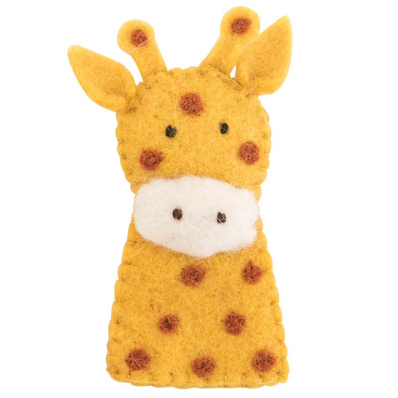 Pashom Nepal Felt Finger Puppet - Giraffe - Tea Pea Home