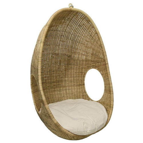 Rattan Pod Chair - Tight Weave Natural | Indoor Pod Seat | Tea Pea