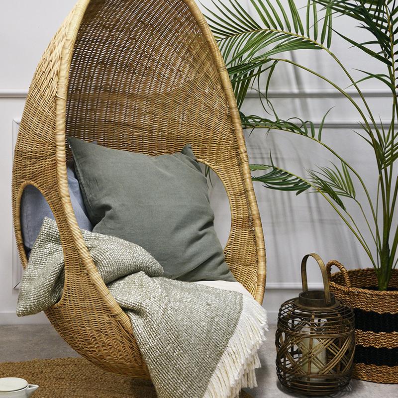 Rattan Pod Chair - Tight Weave Natural | Indoor Pod Seat | Tea Pea