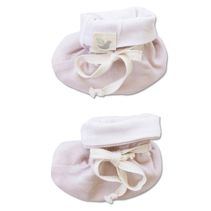 Roots & Wings NZ Organic Merino Booties - Dusty Rose - Tea Pea Home