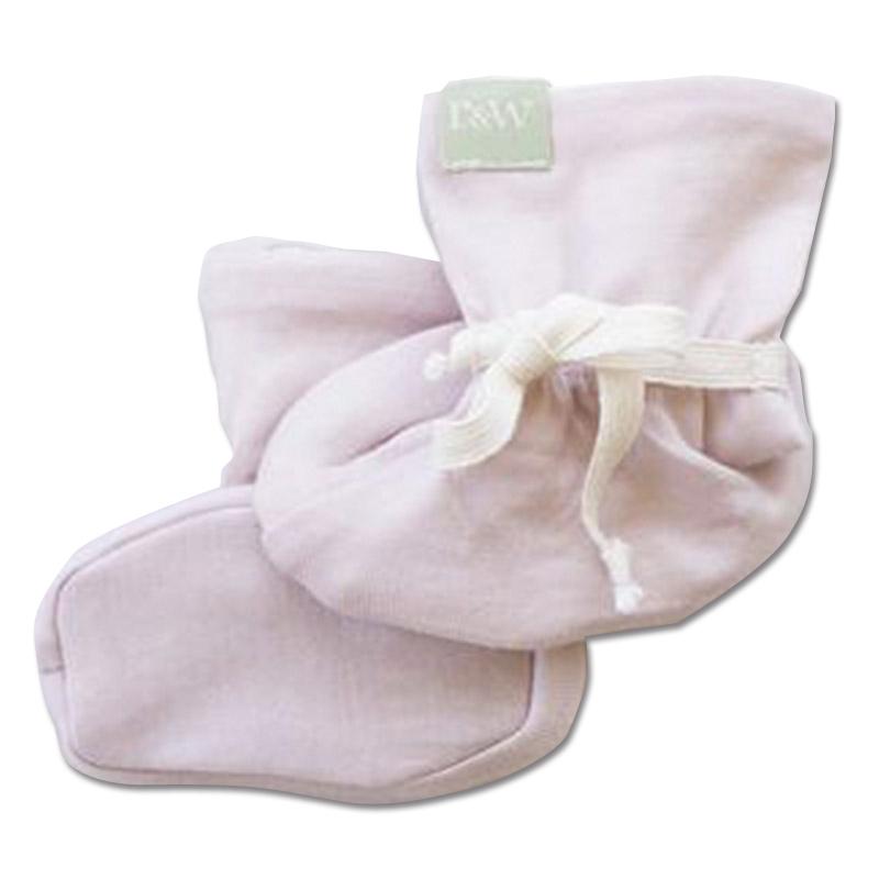 Roots & Wings NZ Organic Merino Booties - Dusty Rose - Tea Pea Home