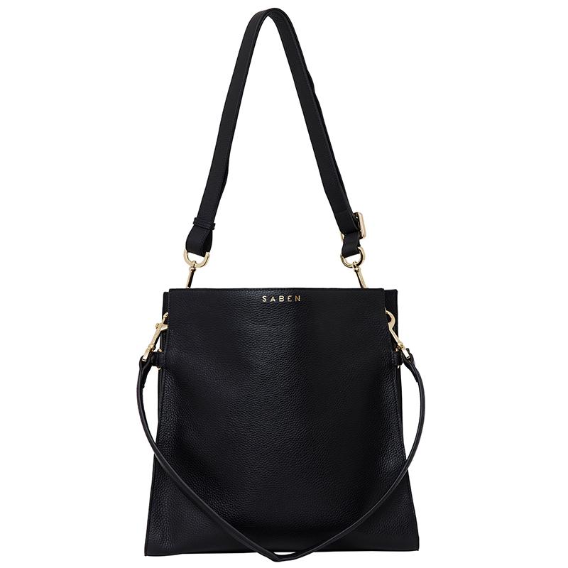 Saben Beatrice Shoulder Bag Black Free Shipping Tea Pea