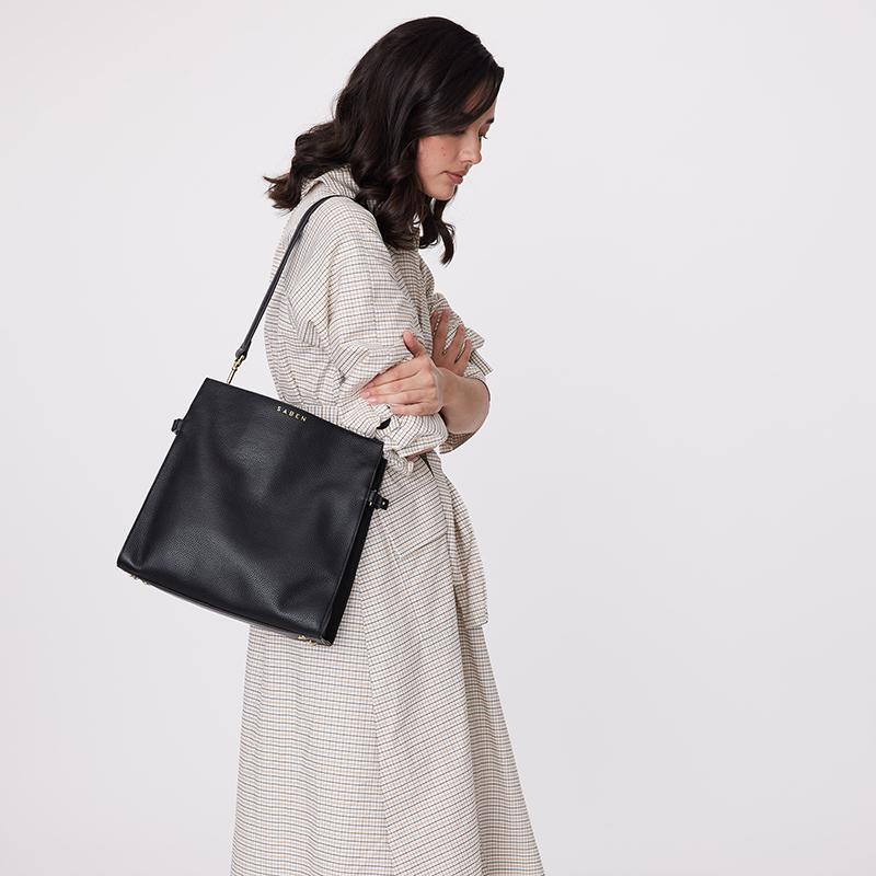 Saben Beatrice Shoulder Bag - Black - Tea Pea Home