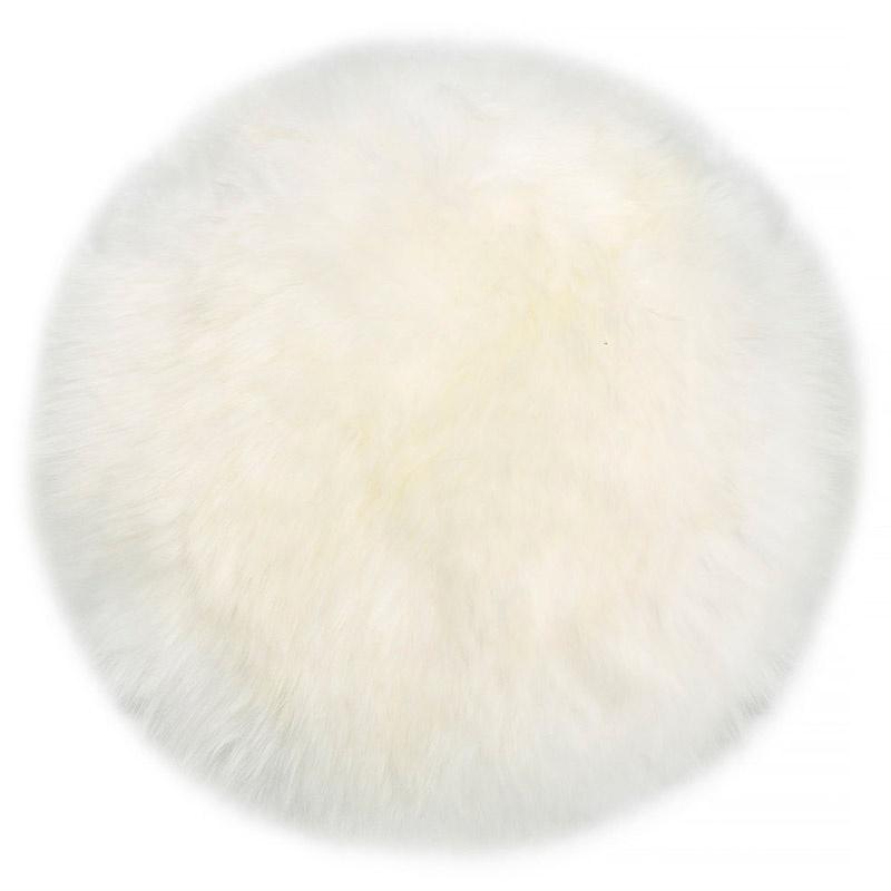 Sheepskin Circle Chair Pad - Ivory - Tea Pea Home