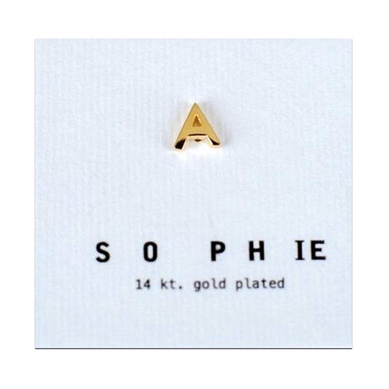 Sophie Individual Earrings - Letter Stud 14K Gold Plated - Tea Pea Home