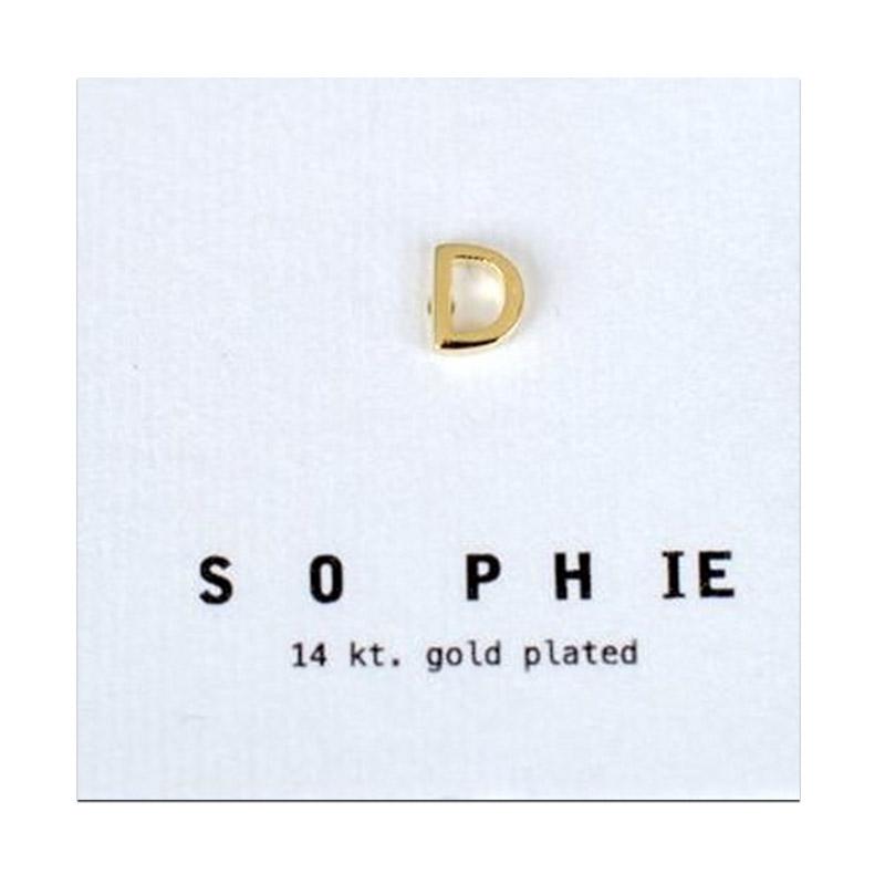 Sophie Individual Earrings - Letter Stud 14K Gold Plated - Tea Pea Home
