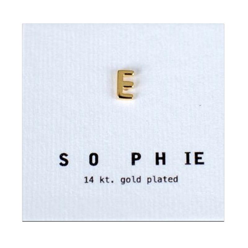 Sophie Individual Earrings - Letter Stud 14K Gold Plated - Tea Pea Home