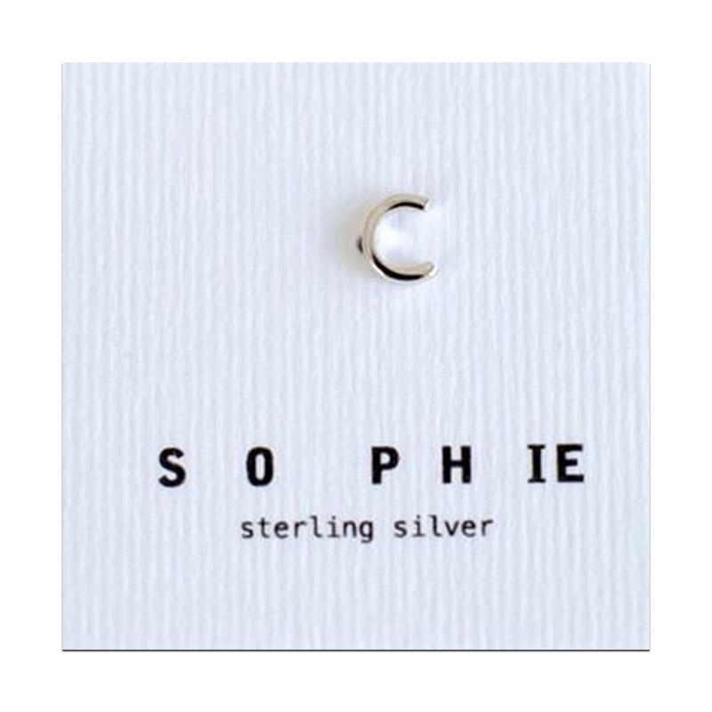 Sophie Individual Earrings - Letter Stud Sterling Silver - Tea Pea Home