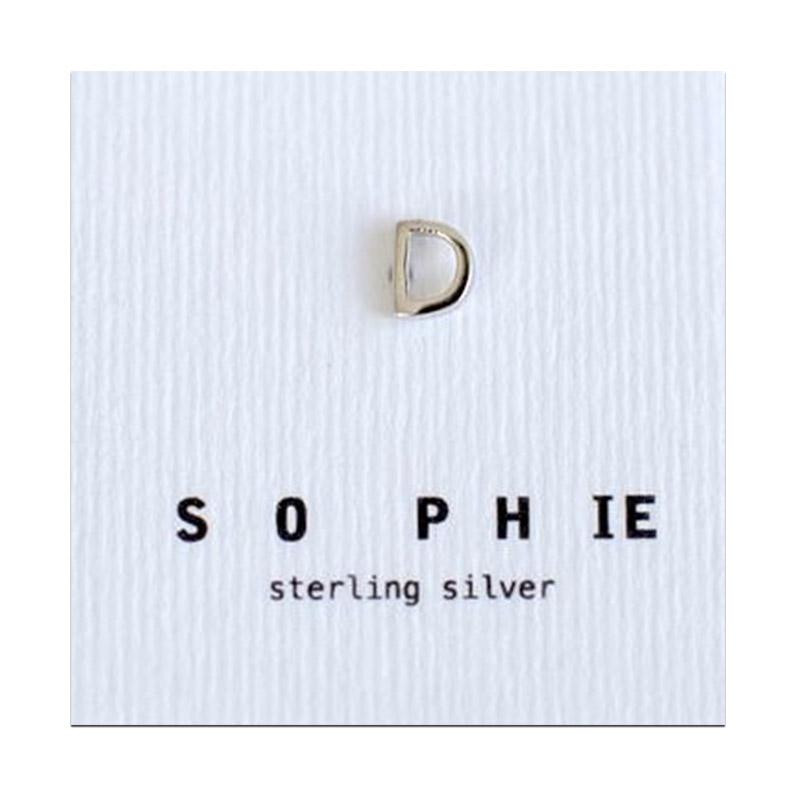 Sophie Individual Earrings - Letter Stud Sterling Silver - Tea Pea Home