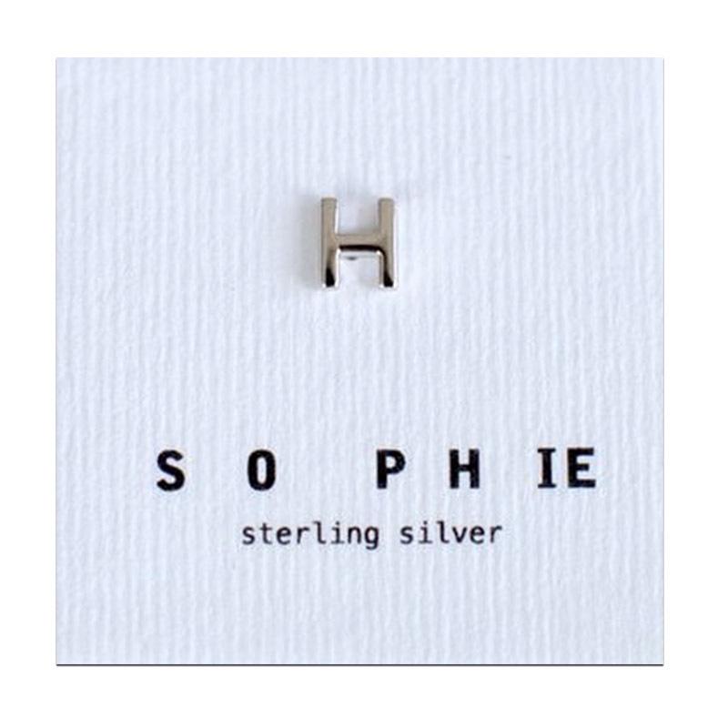 Sophie Individual Earrings - Letter Stud Sterling Silver - Tea Pea Home