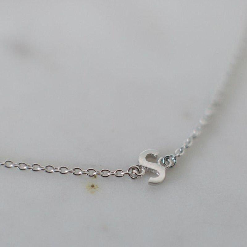 Sophie Necklace - Little Letter Sterling Silver - Tea Pea Home