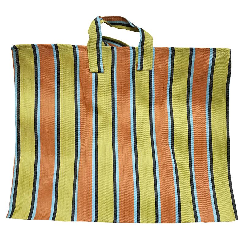 Striped Zip Market Bag - Large - Tea Pea Home