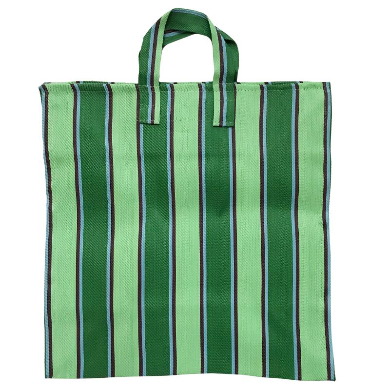 Striped Zip  Market Bag - Medium - Tea Pea Home