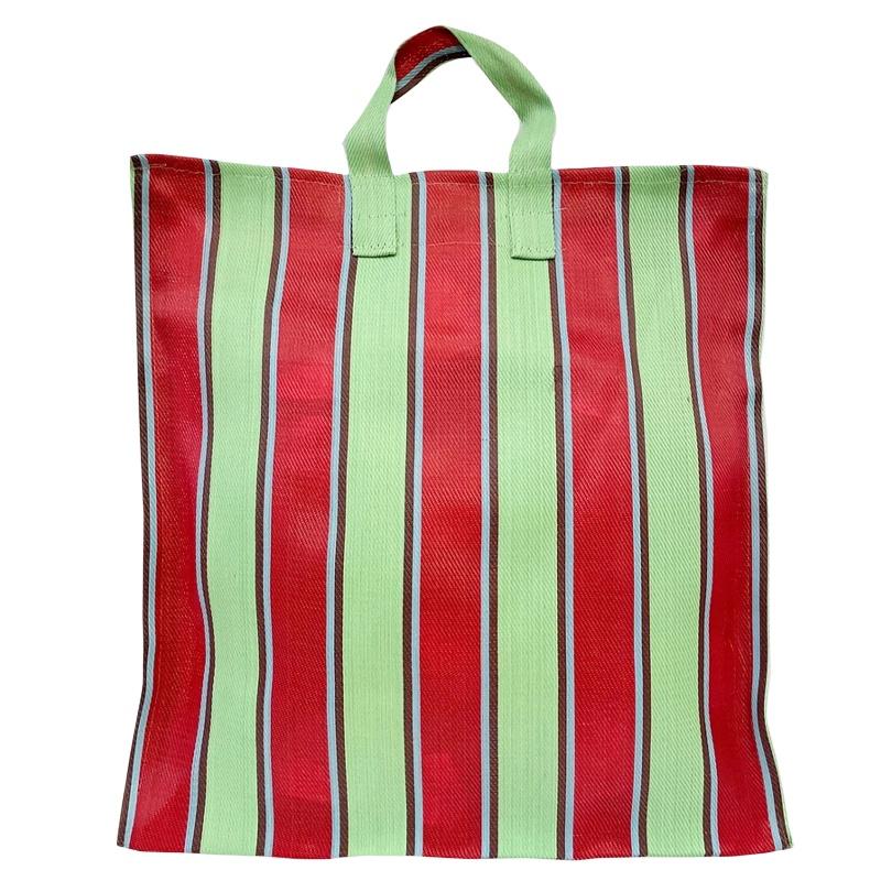 Striped Zip  Market Bag - Medium - Tea Pea Home