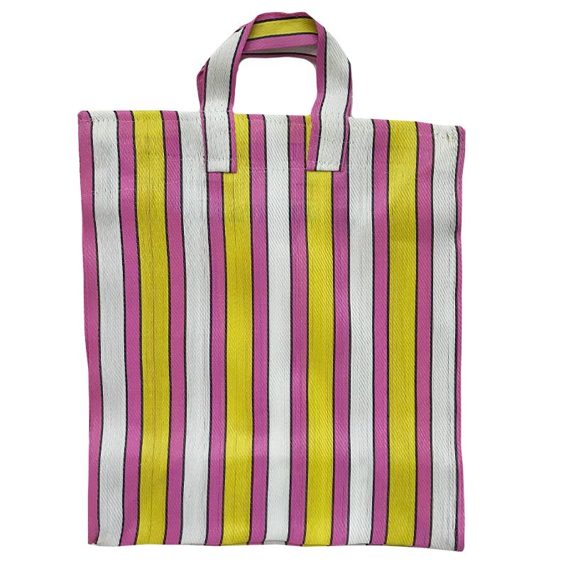 Striped Zip  Market Bag - Small - Tea Pea Home