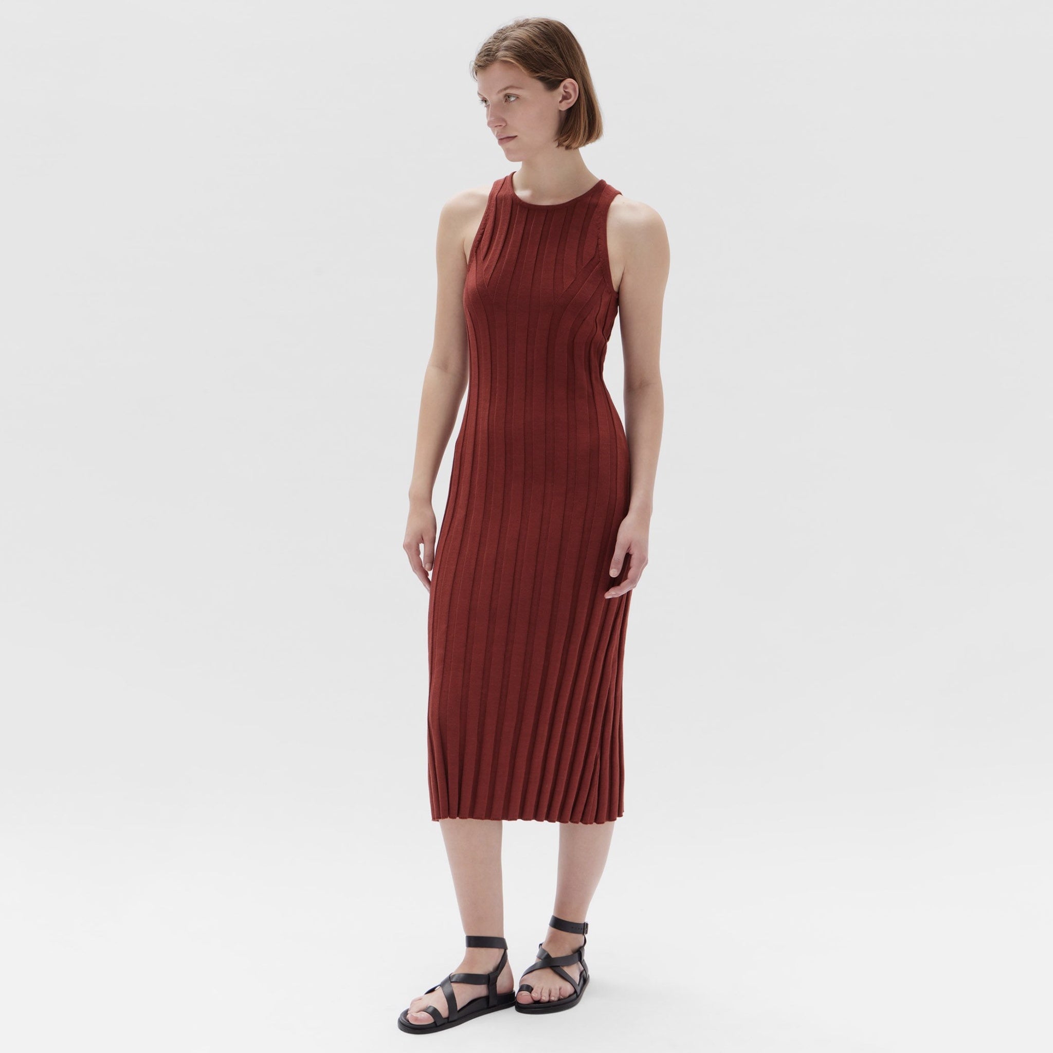 Assembly Label Florence Midi Knit Dress - Sumac - Tea Pea Home