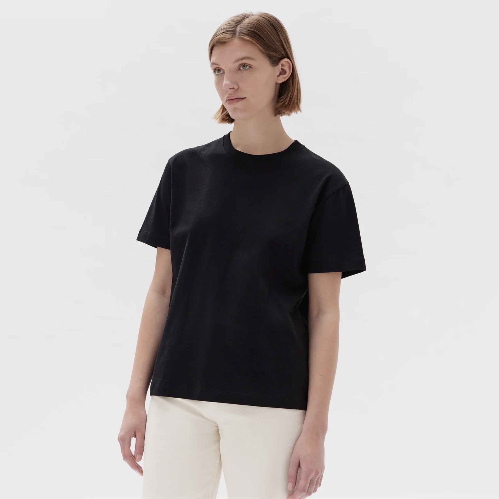 Assembly Label Organic Base Tee - Black - Tea Pea Home