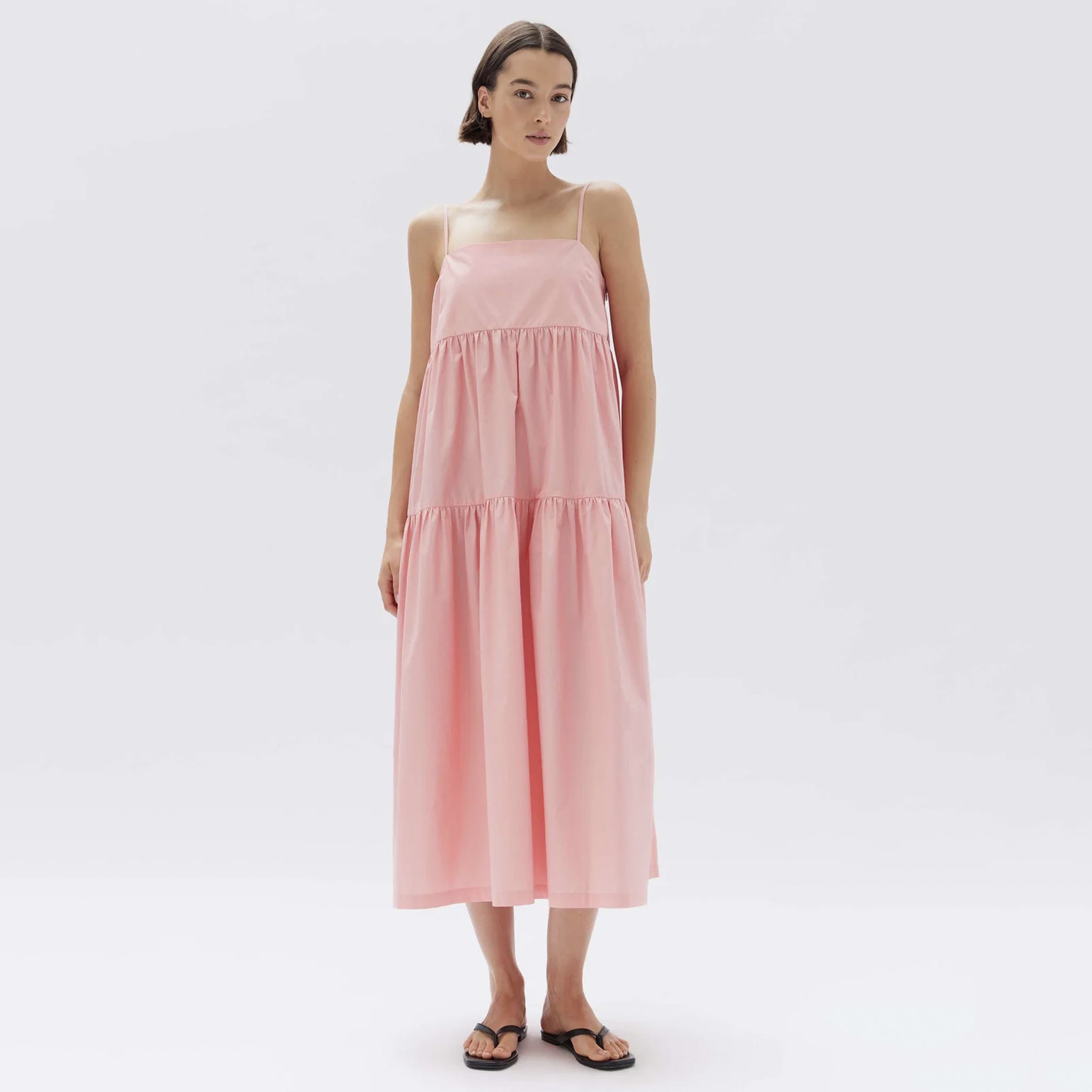 Assembly Label Sandy Poplin Dress - Coral