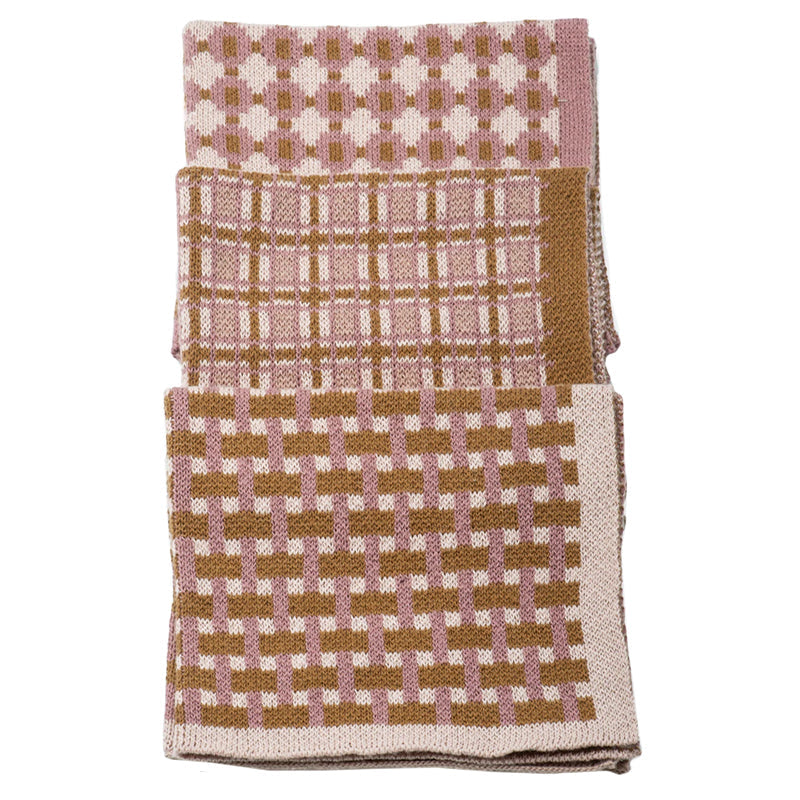 Bianca Lorenne Knitted Cotton Wash Cloth Set - Basento Rose Gold - Tea Pea Home