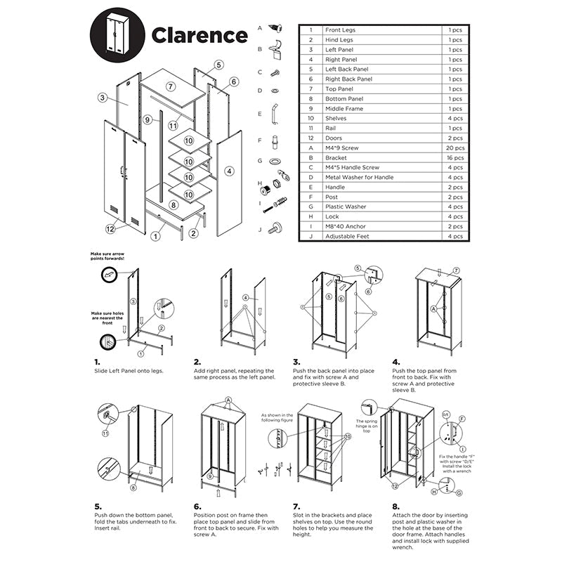 Clarence Contemporary Metal Locker - Tea Pea Home