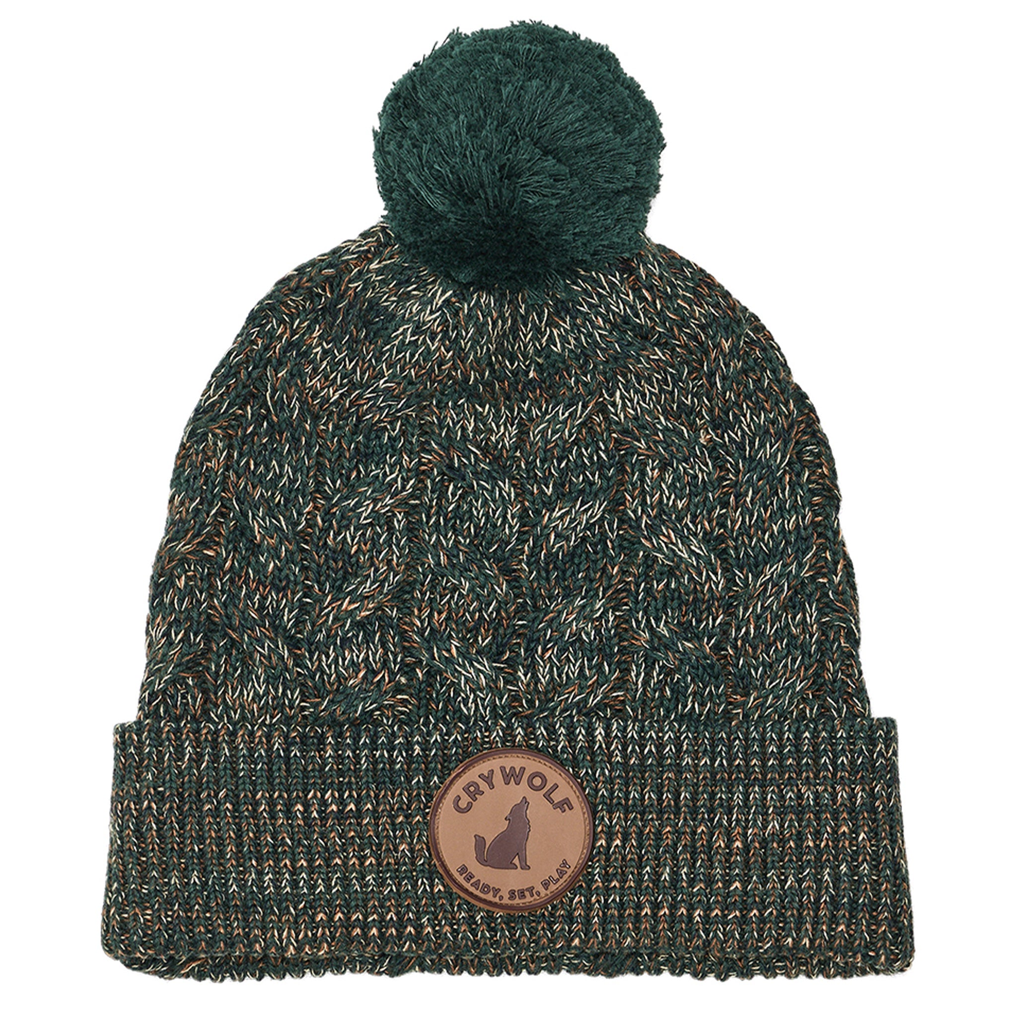 Crywolf Pom Pom Beanie - Forest Speckle