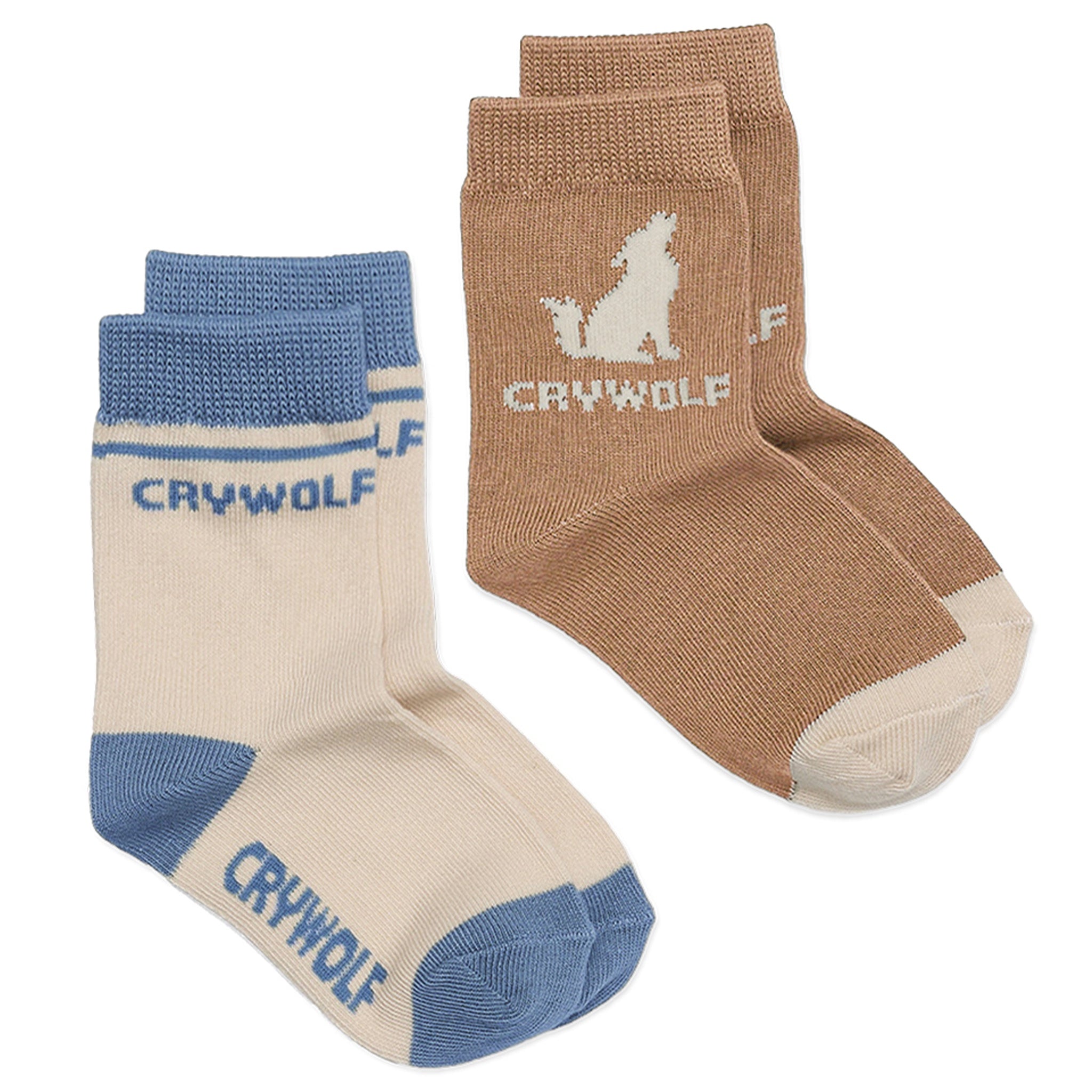 Crywolf Sock 2-Pack - Tan & Southern Blue