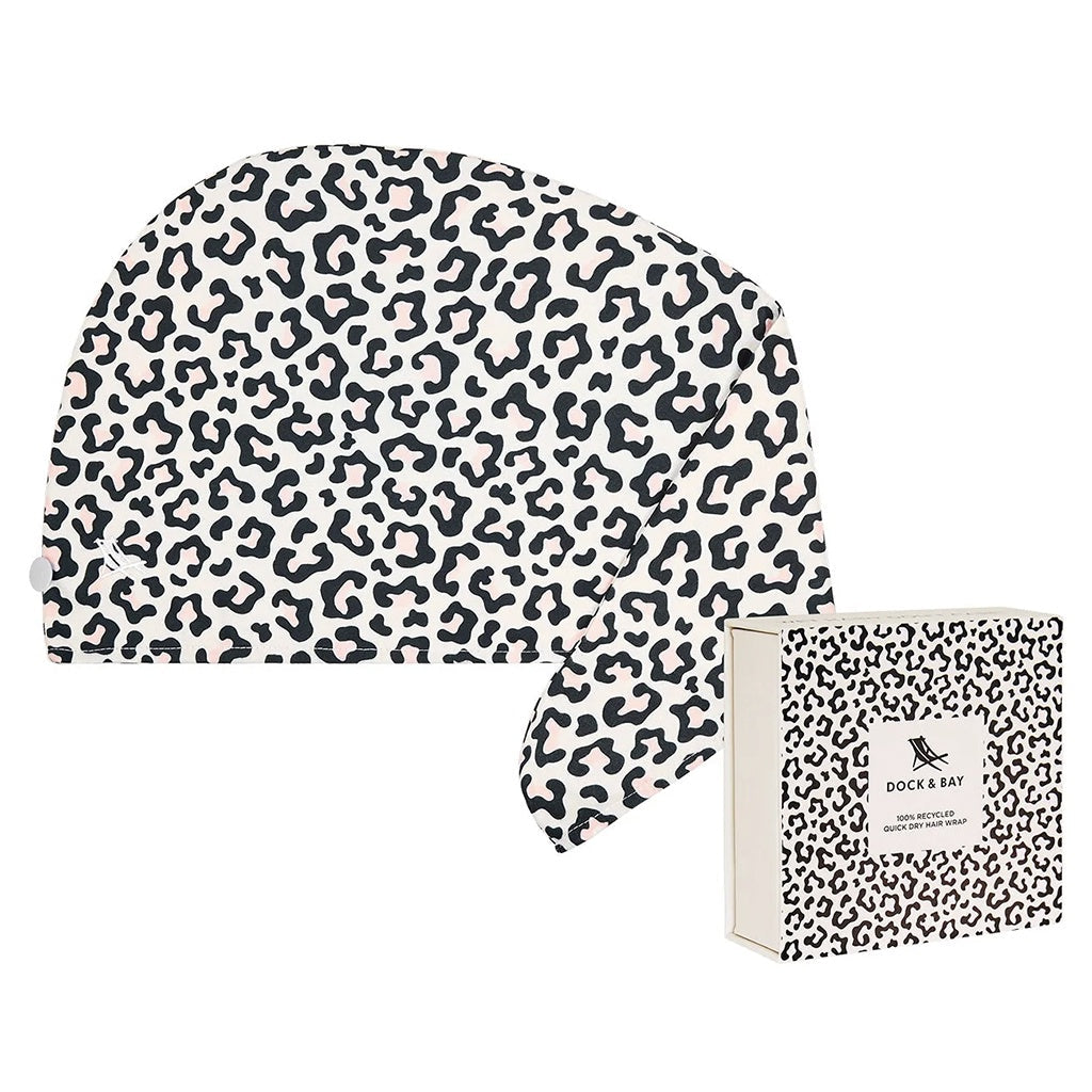 Dock & Bay Animal Kingdom Collection Hair Wrap - Dashing Leopard - Tea Pea Home
