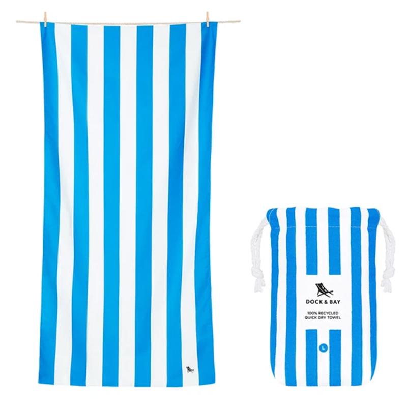 Dock & Bay Cabana Collection Beach Towel - Bondi Blue - Tea Pea Home