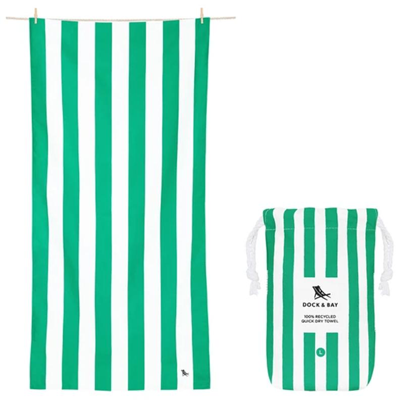 Dock & Bay Cabana Collection Beach Towel - Cancun Green - Tea Pea Home