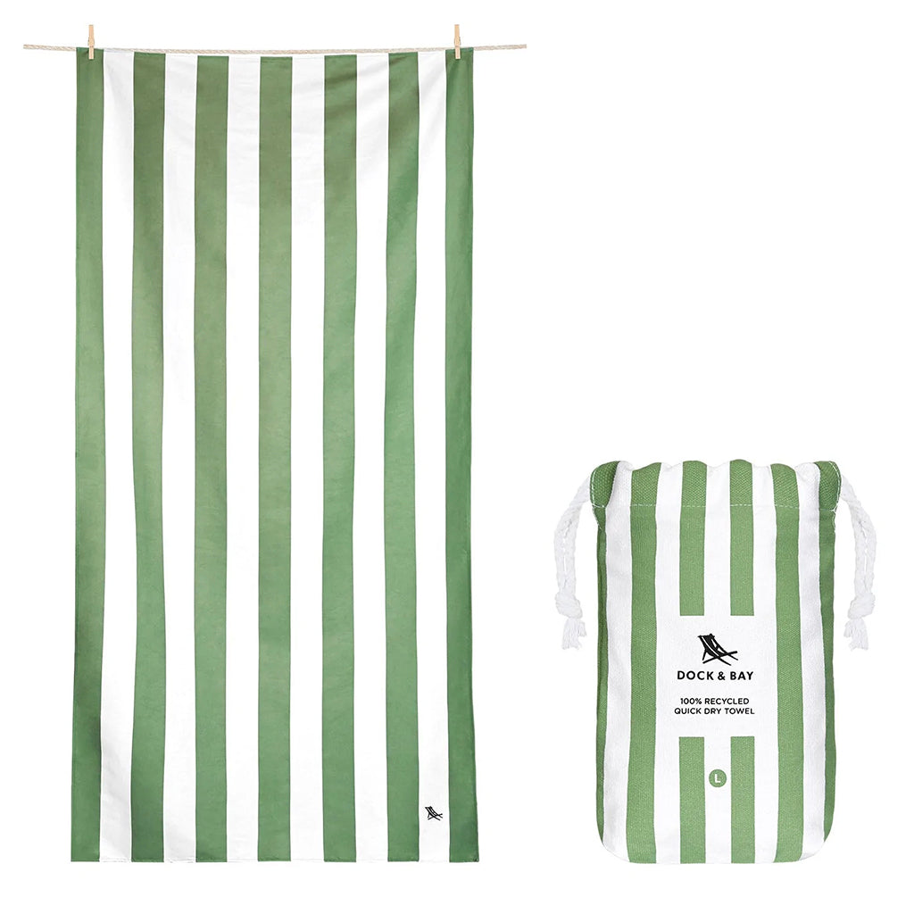 Dock & Bay Cabana Collection Beach Towel - Cayman Olive - Tea Pea Home