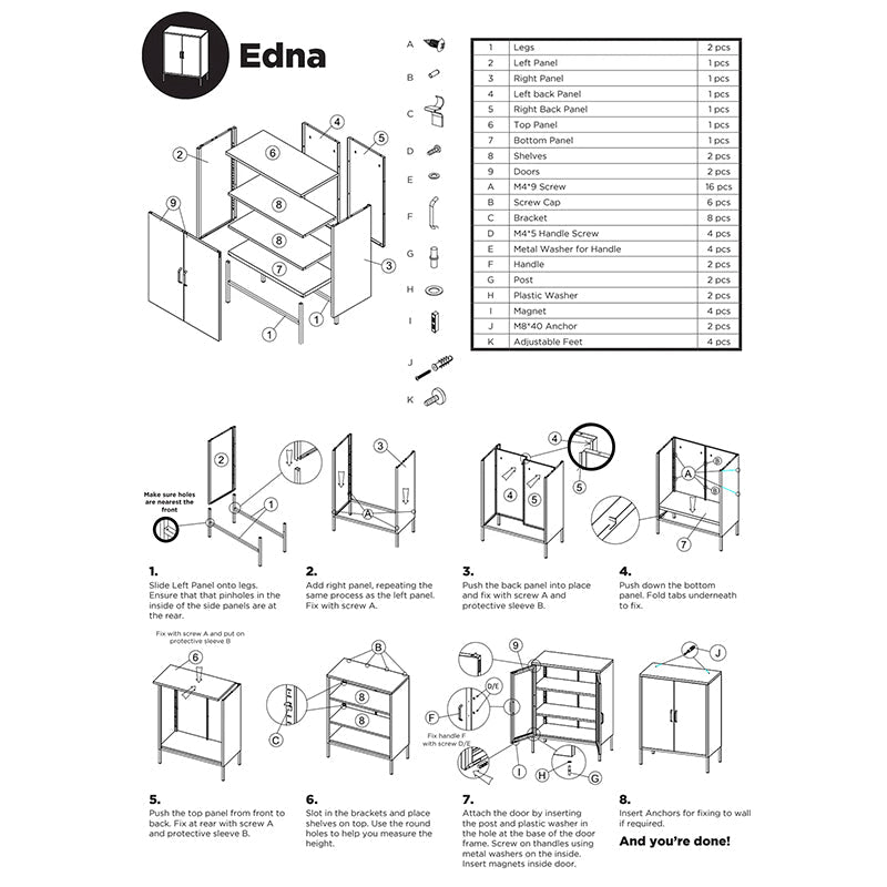 Edna Contemporary Metal Locker - Tea Pea Home