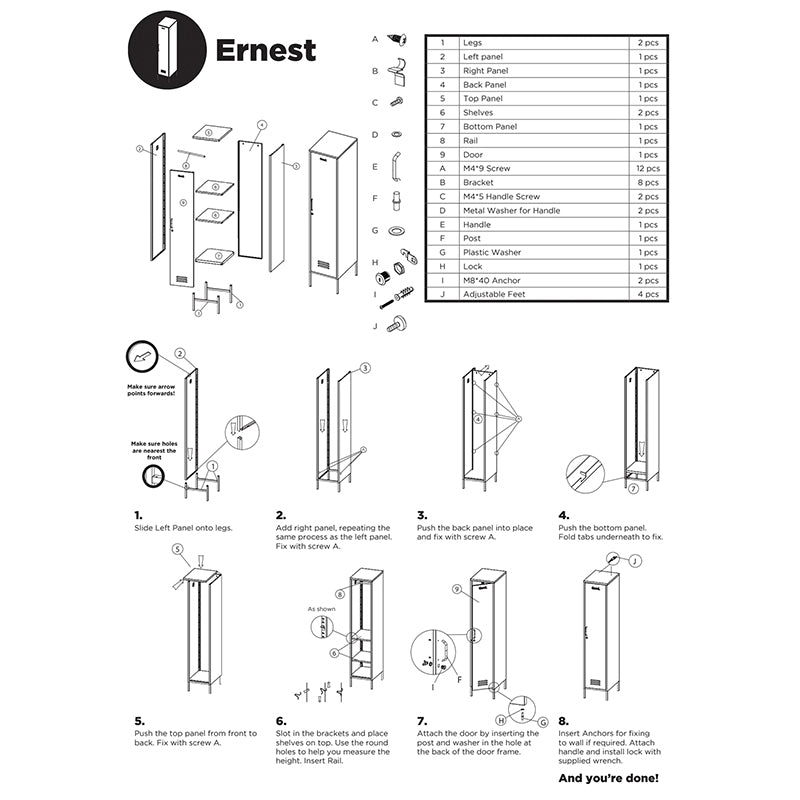 Ernest Contemporary Metal Locker - Tea Pea Home